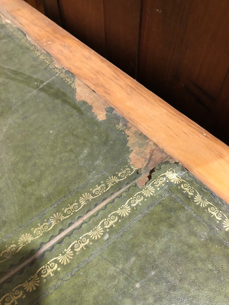 Pedestal Desk with Leather Top