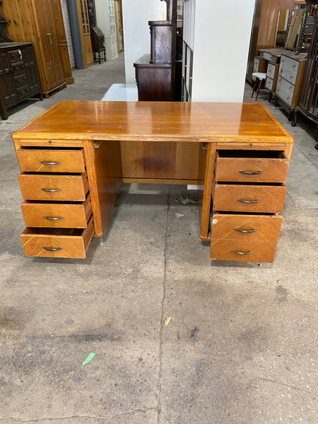 Large Vintage Oak Desk