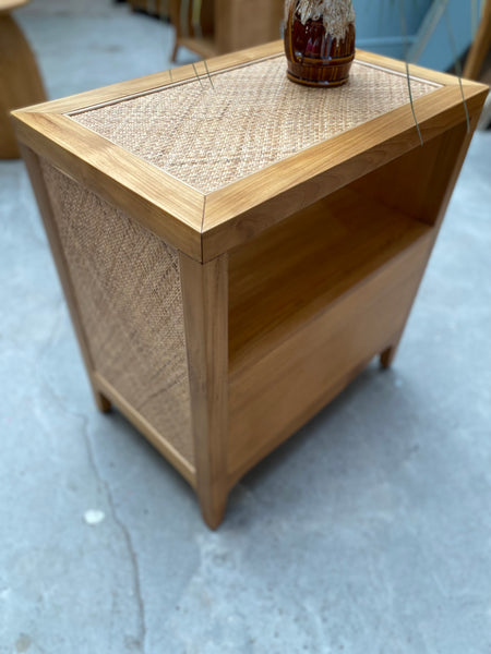 Charles Orchard Large Rattan Bedside Table