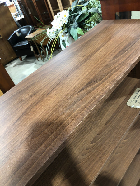 Tall Veneer Bookcase with Cupboard