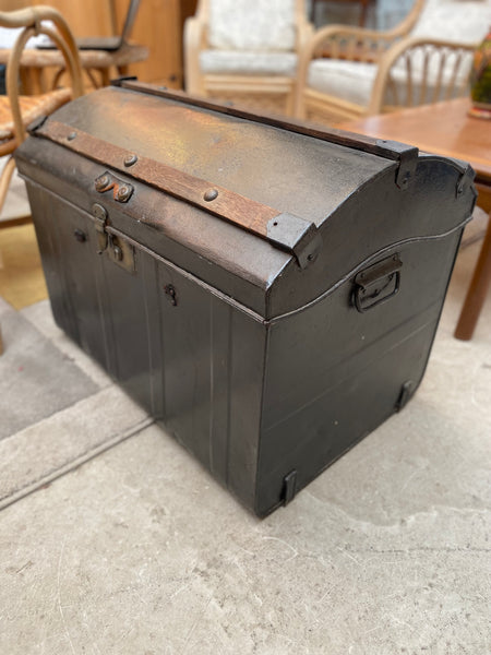 Antique Metal Pirates Treasure Chest