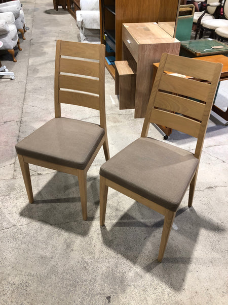 Ercol Romana Oak Dining Chairs Pair