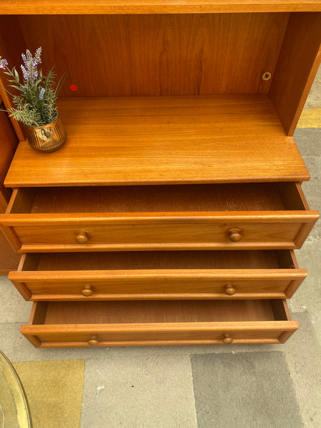Mid Century G-Plan Teak Chest of Drawers and Shelf Unit GHC