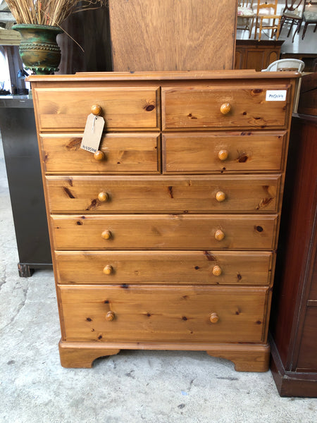 Pine Tallboy Chest of Drawers
