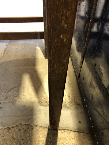 Antique Oak Inlaid Console Table