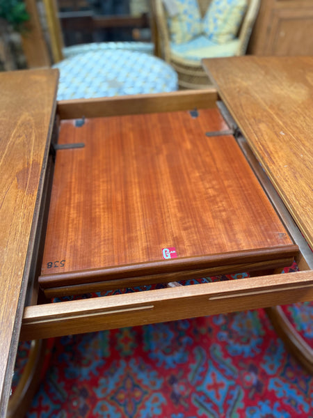 Mid Century Oval Extending Teak Dining Table by G-Plan