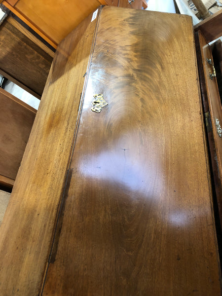 Vintage Oak Bureau with Polished Brass Hardware