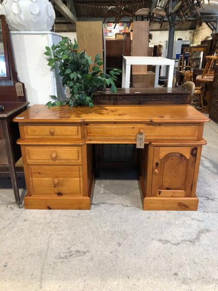 Solid Pine Pedestal Desk