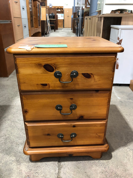 Matching Pine Bedside Table and Chest of Drawers- REF