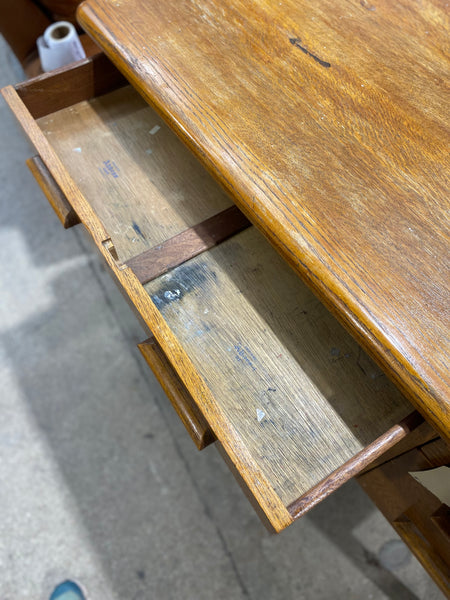 Vintage Oak Knee Hole Abbess Desk