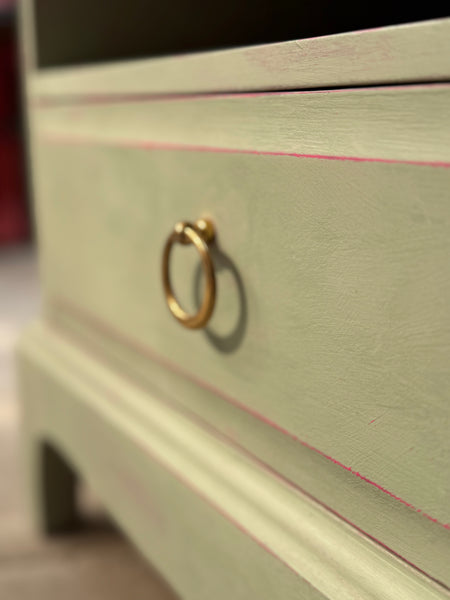 Painted Stag Minstrel Bedside Table