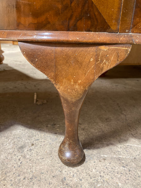 Vintage Bow Fronted Display Cabinet