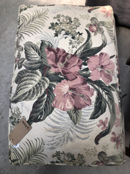 Floral Patterned Footstool