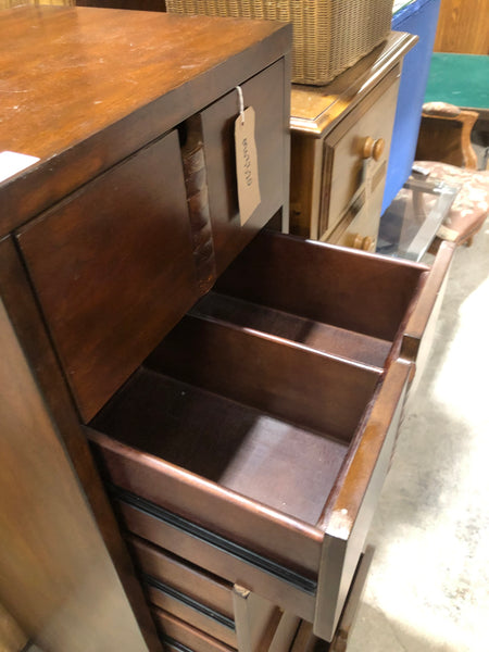 Dark Wood Tall Storage Unit