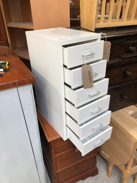 GHC - White Metal Compact Filing Cabinet
