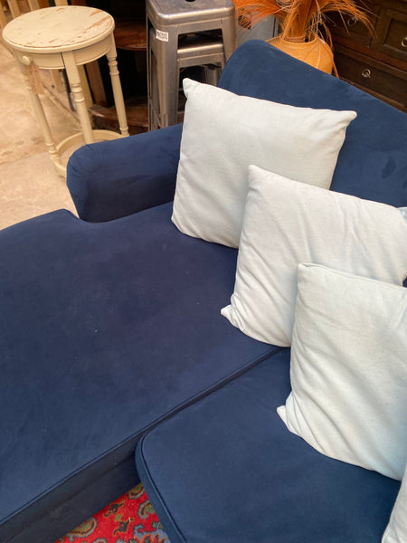 Blue Corner Sofa Bed