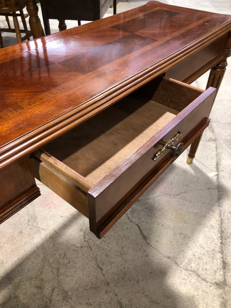 Edwardian Mahogany Writing Table with Inlay Detail - GHC
