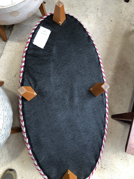 Retro Oval Patterned Footstool