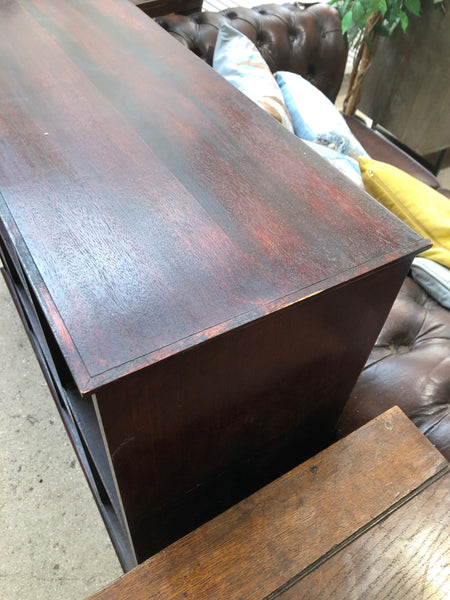 Dark Stained Storage Shelves
