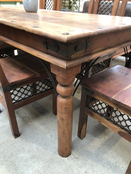 Rosewood Dining Table & 6 Chair Set
