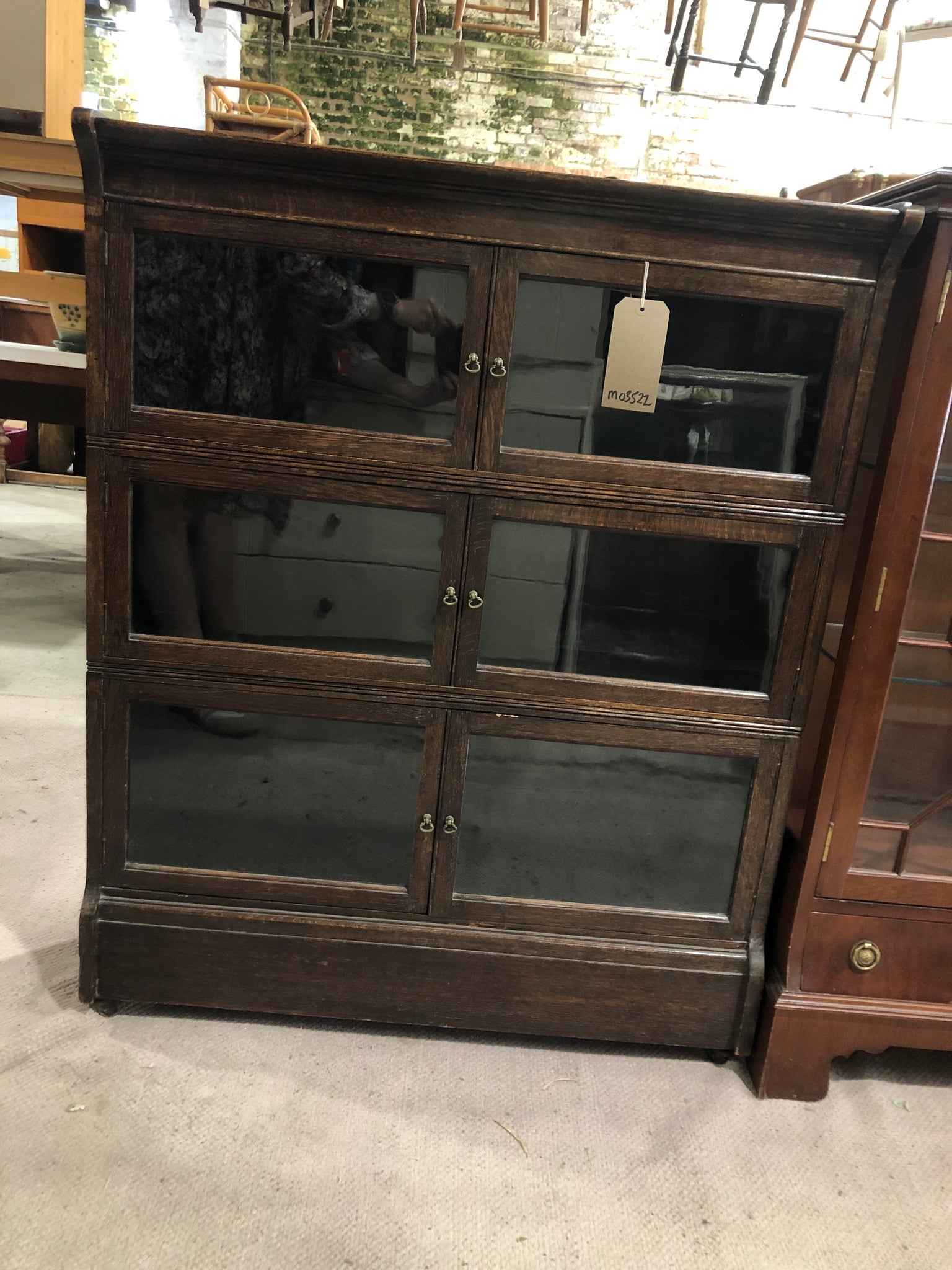 GHC- Dark Oak Vintage Library Sectional Bookcase