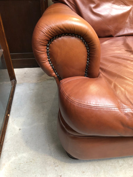 Brown Leather Sofa