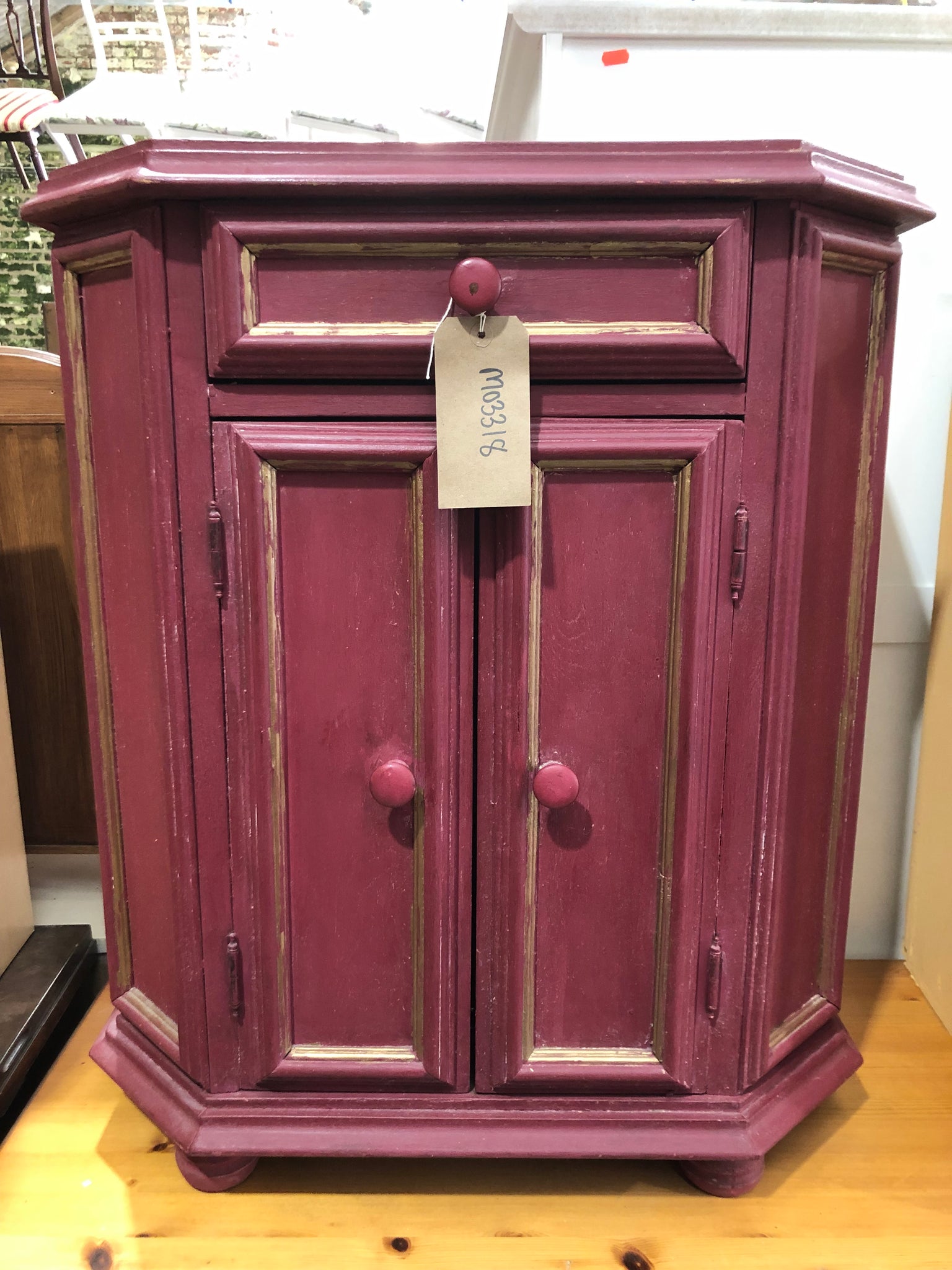 Red Up-Cycled Cabinet