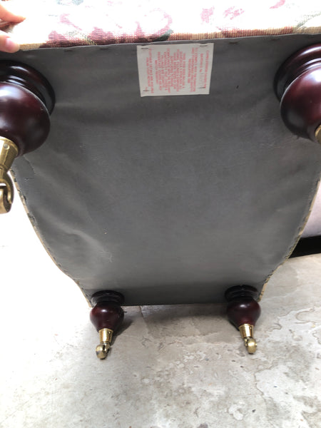 Floral Patterned Footstool