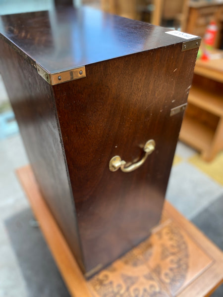 GHC - Mahogany Military Campaign Style Side Table