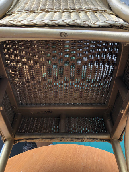 Gold Lloyd Loom Style Bedroom Chair