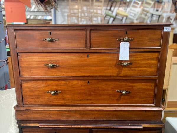 Antique Mahogany Low Chest of Drawers