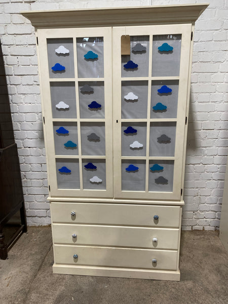 White Storage Cupboard with drawers