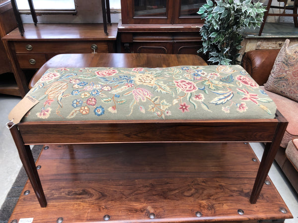 GHC - Antique Floral Tapestry Duet Piano Stool