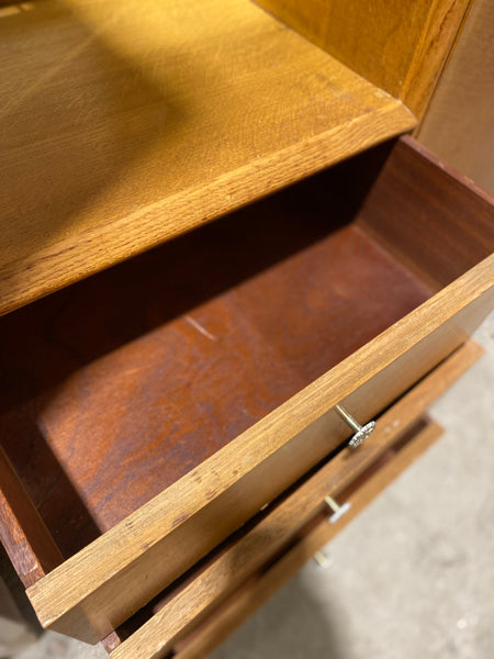 Vintage Single Wardrobe with 3 Drawers & Mirror