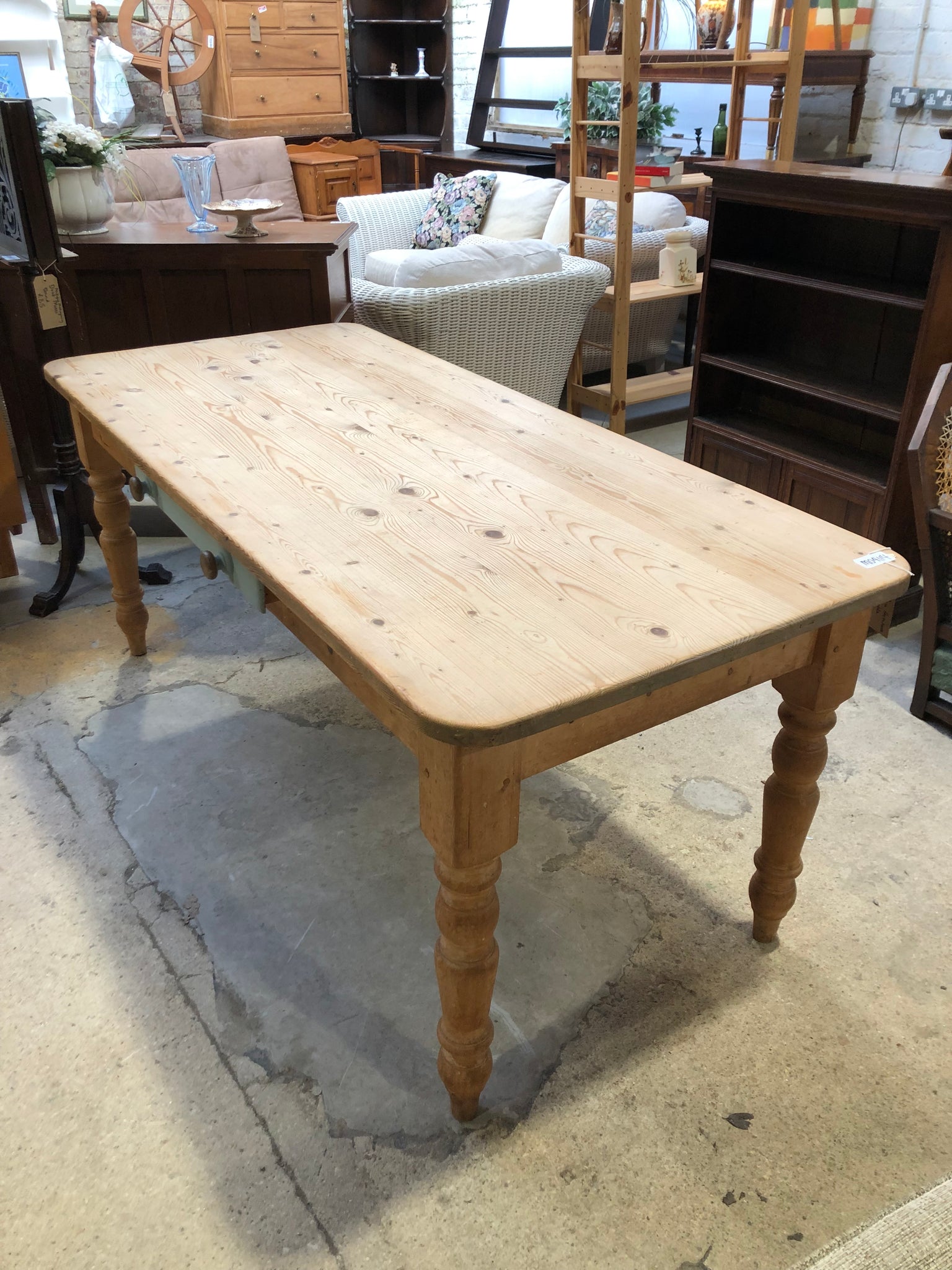 Rustic Pine Farmhouse Kitchen Table