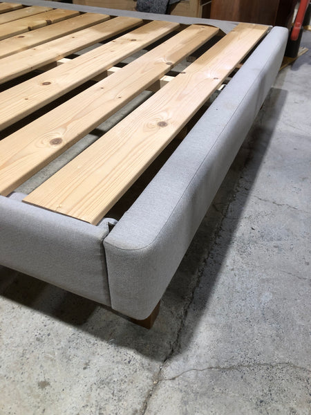 REF - Grey Fabric Kingsize Bedframe