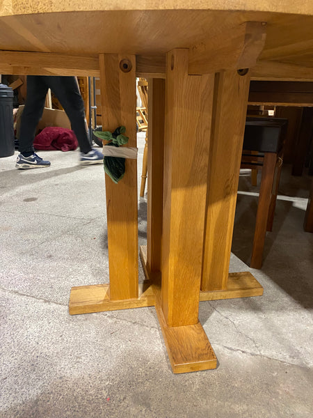 Solid Oak Round Dining Table