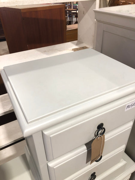 French Style Grey Bedside Table