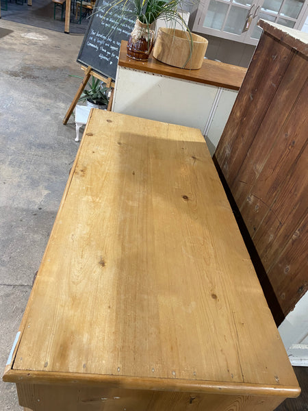 Large Rustic Pine Chest of Drawers