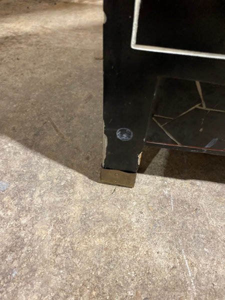 Chinese Mother of Pearl Black Lacquer Medicine Cabinet