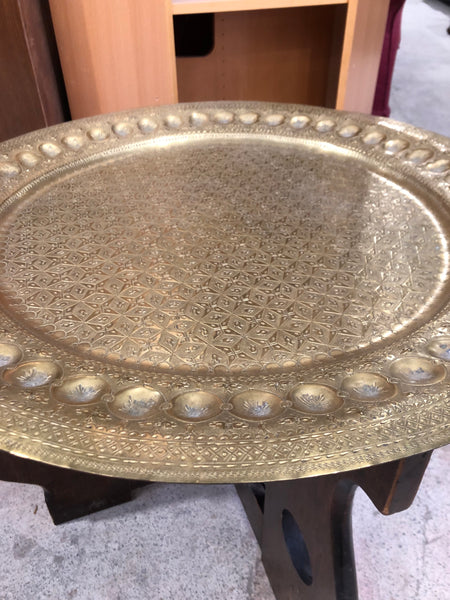 Eastern Brass Tray Topped Table