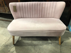 Pink Scalloped Edge Sofa