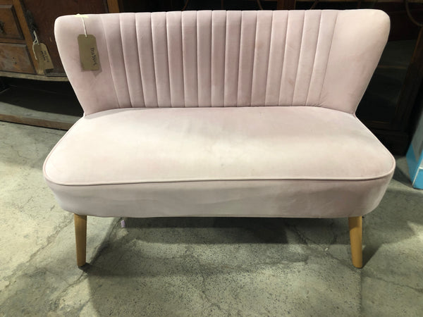 Pink Scalloped Edge Sofa