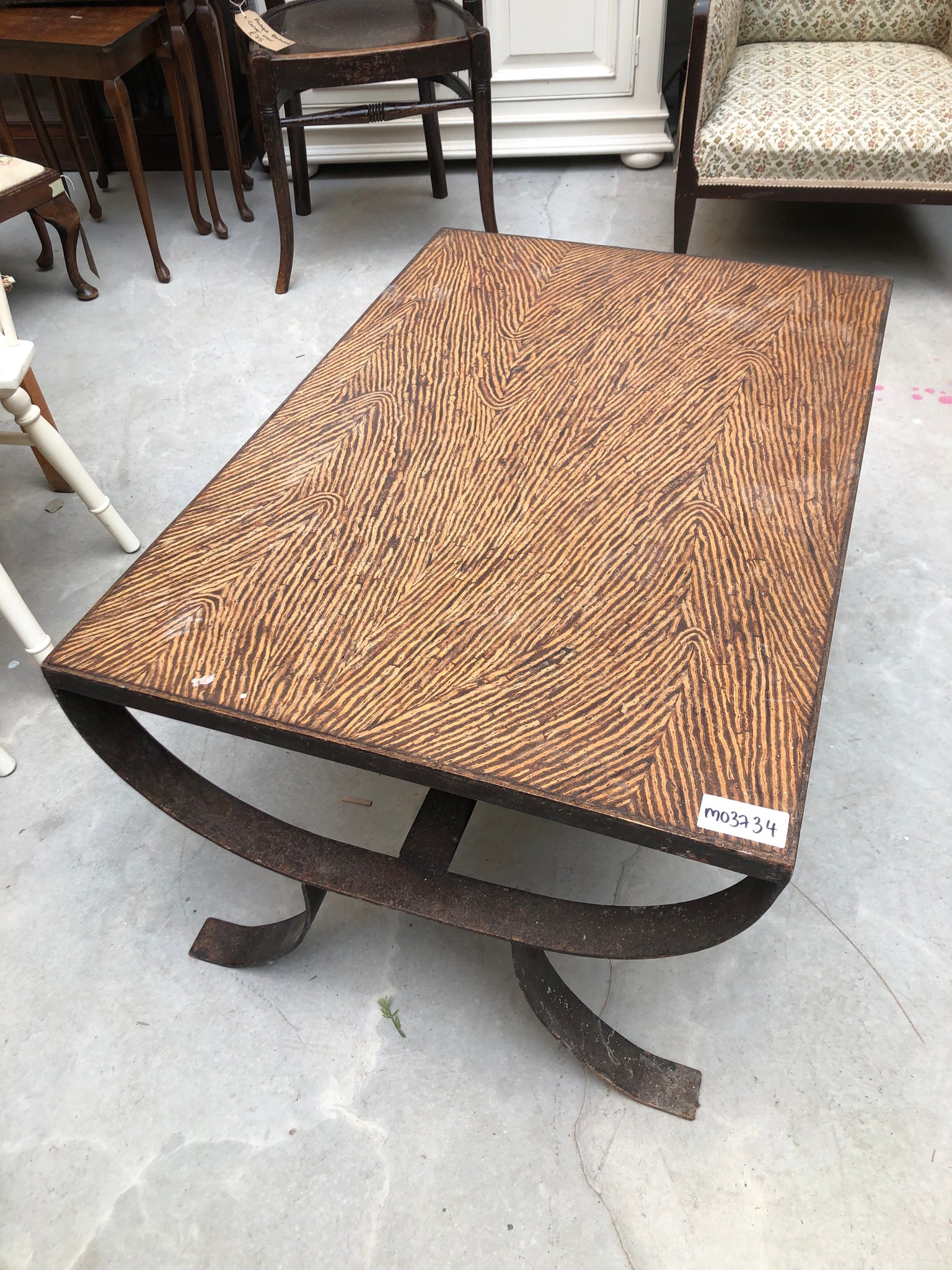 GHC - Metal & Wood Topped Coffee Table
