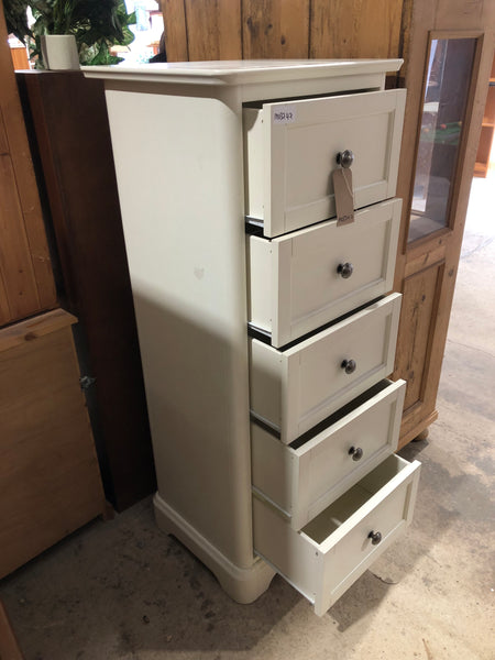 Cream Tallboy Chest of Drawers