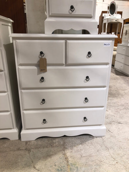 French Style White Chest of Drawers