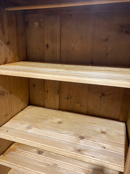Large Rustic Pine Linen Cupboard Wardrobe