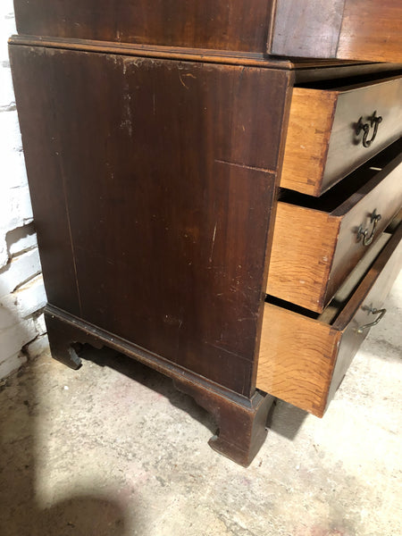 19th Century Mahogany Linen Cupboard