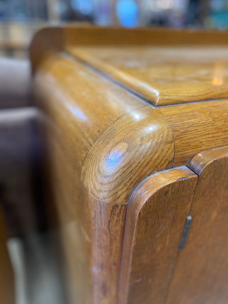 Oak Art Deco Compact Sideboard