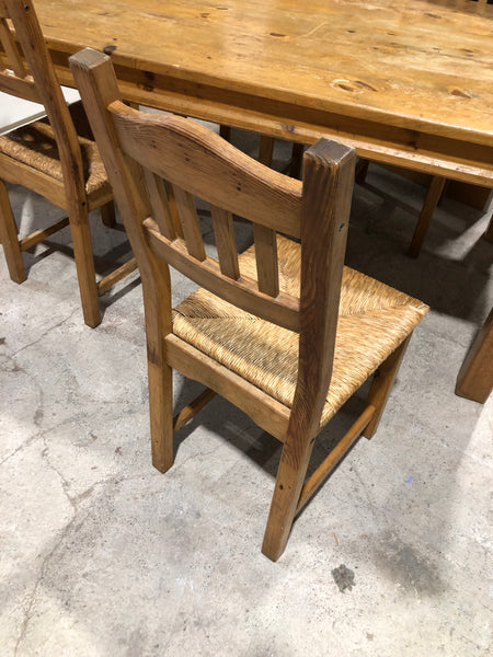 Solid Pine Dining Table & 4 Chairs